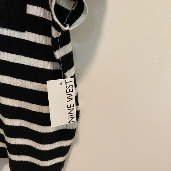Nine West Monochrome Striped Sweater XXL - Picture 5 of 5